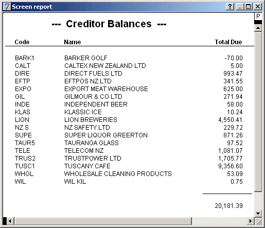 balances